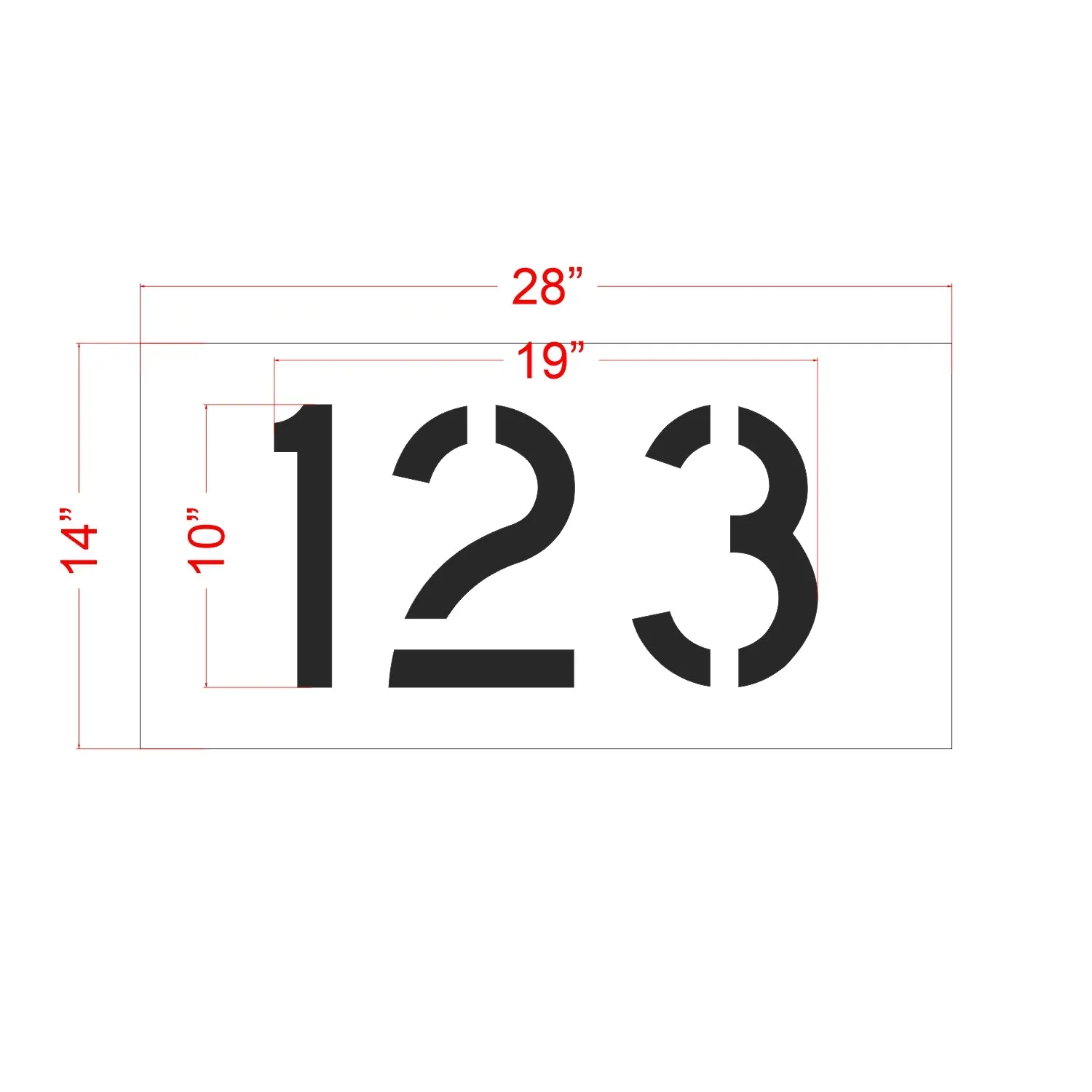 10" 3-Digit Number Kit (100-pc) 100-199, 200-299, etc.