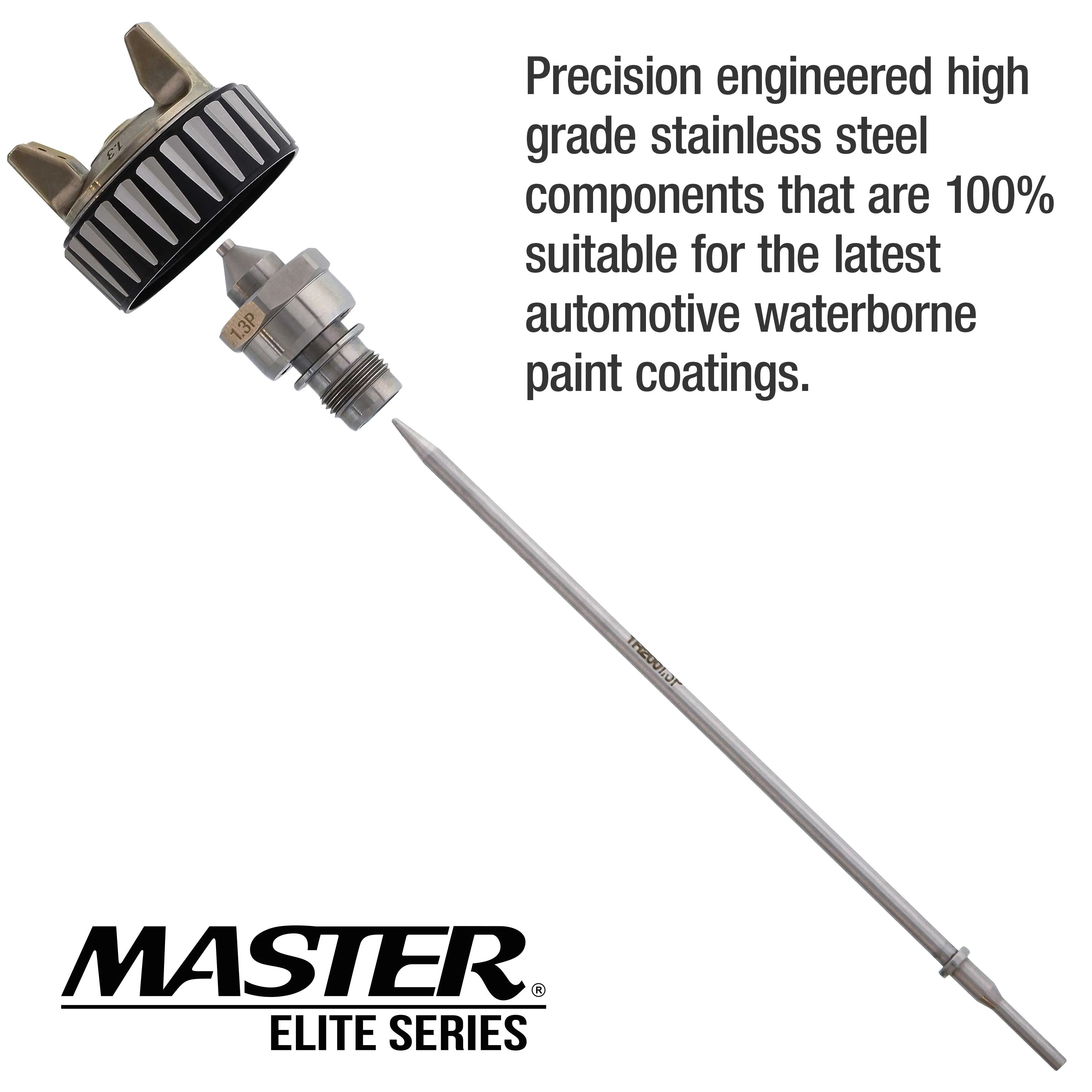 1.3 mm Needle, Fluid Nozzle and Air Cap Set Only - For PRO-55 HVLP Spray Gun - for Automotive Primers, Topcoats, Clearcoats
