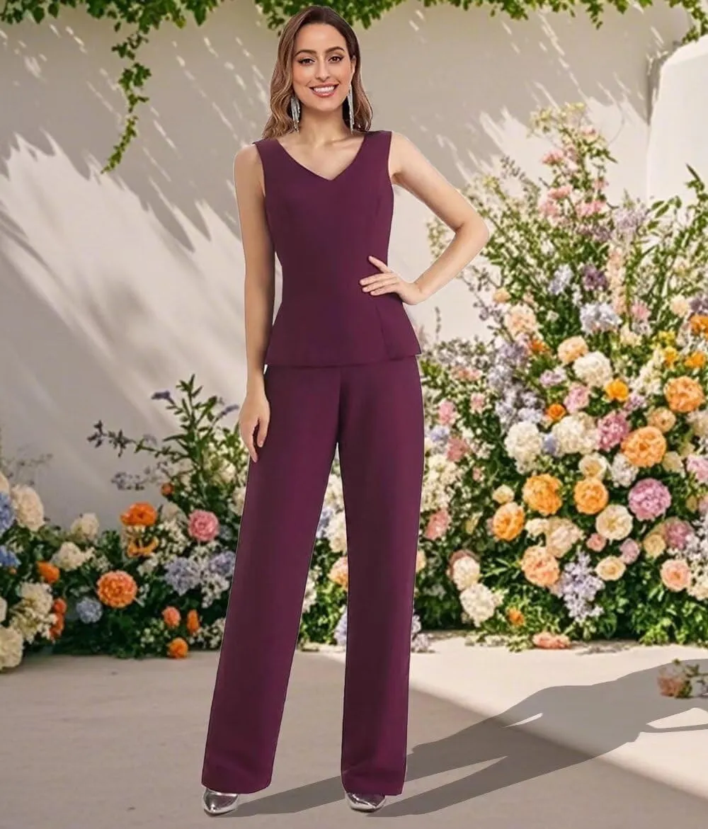 3 Pieces Pantsuits for Women with Cape Sleeve Jacket Chiffon Mother of The Bride Pant Suits Formal Evening Dresses