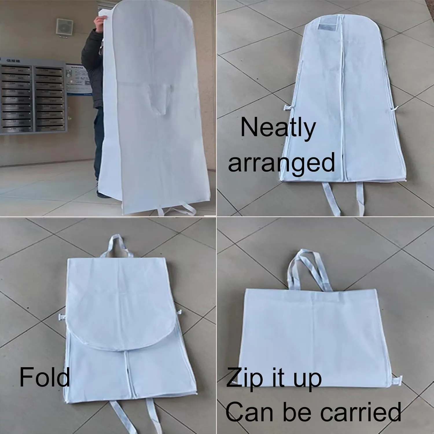71 In Wedding Dress Bag, can Carry Garment Bag, Non Woven Dustproof, Suitable for Wedding Dresses, Dresses, Long Skirts