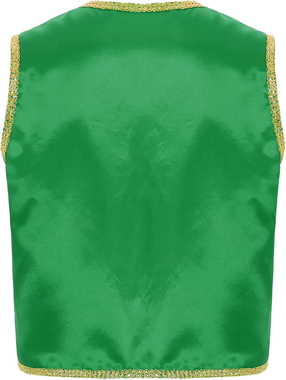 Adult Arabian Prince Street Dance Costume Silky Waistcoat Top with Harem Pants for Cosplay