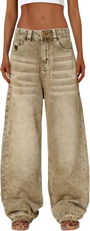 Aelfric Eden Barrel Jeans Retro Loose Jean Pant Casual Wide Leg Baggy Denim Pants Streetwear