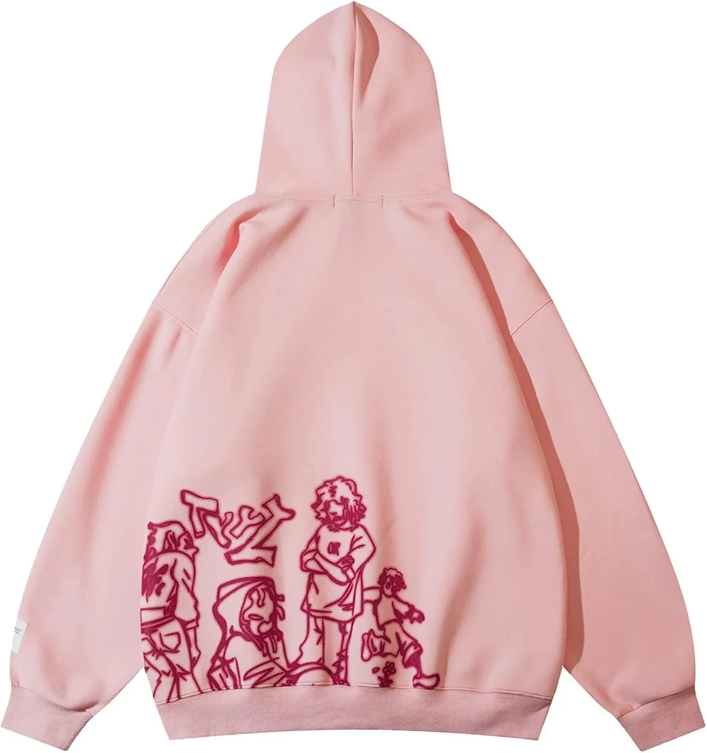 Aelfric Eden Mens Graphic Oversized Hoodie Cartoon Character Print Streetwear Casual hoodies y2k Hooded Sweatshirt