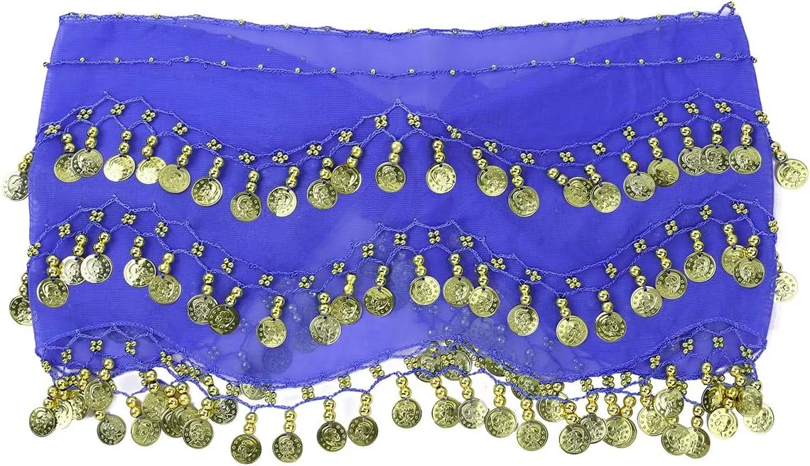 Aislor Women's Belly Dance Costume India Dance Crop Top with Harem Pants Hip Scarf Head Scarfs