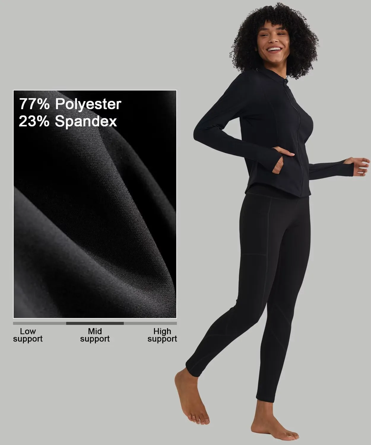 ALONG FIT High Waisted Leggings for Women with 3 Pockets, Tummy Control Yoga Pants for Workout Yoga Casual