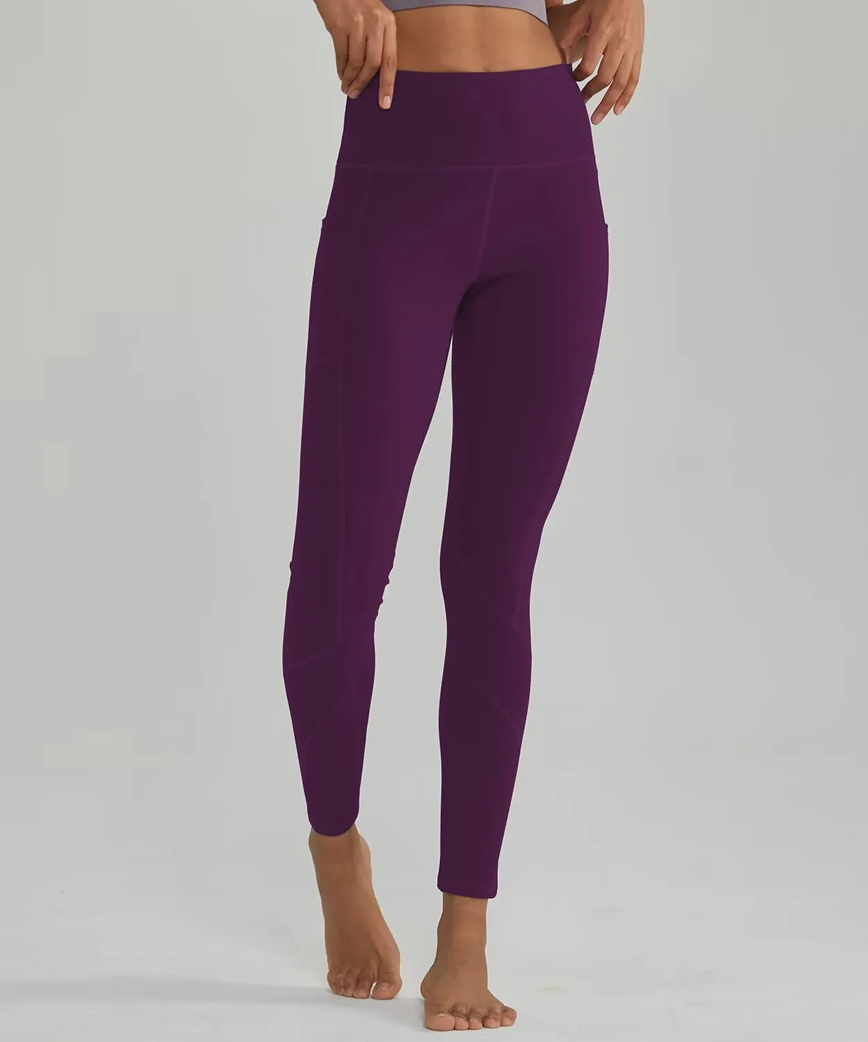 ALONG FIT High Waisted Leggings for Women with 3 Pockets, Tummy Control Yoga Pants for Workout Yoga Casual