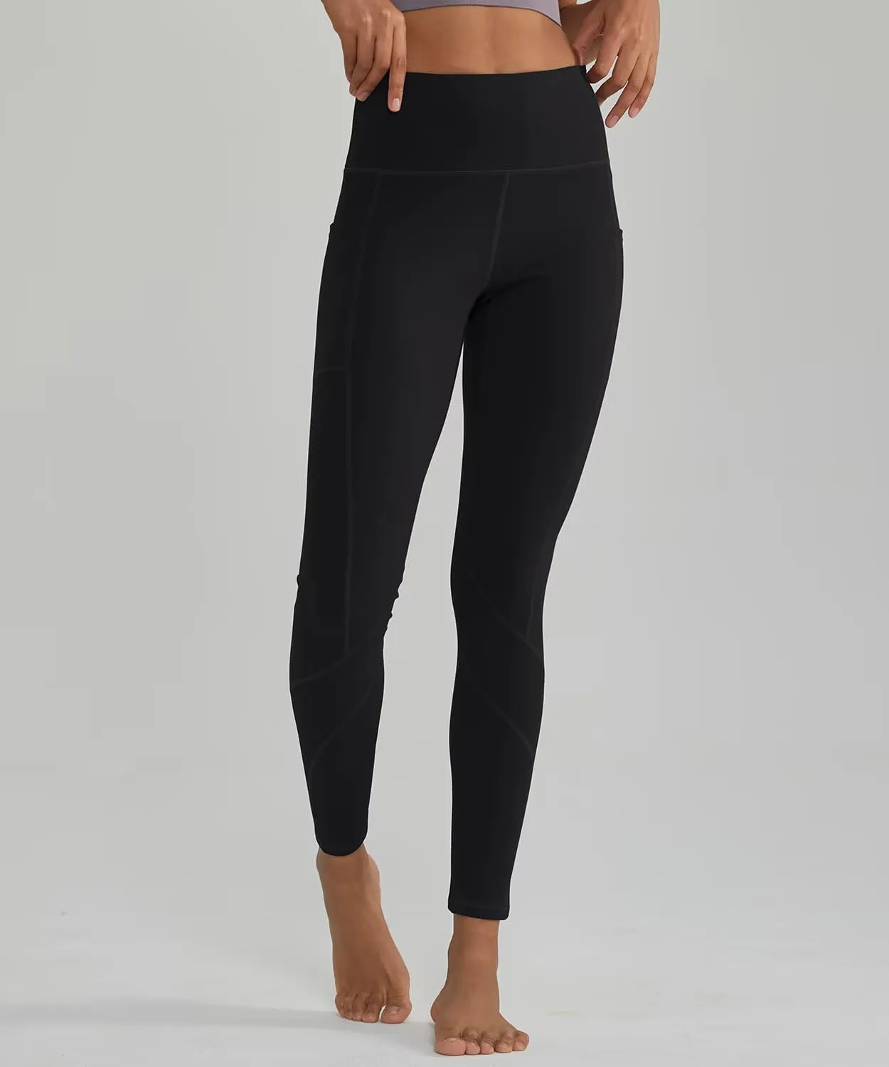 ALONG FIT High Waisted Leggings for Women with 3 Pockets, Tummy Control Yoga Pants for Workout Yoga Casual