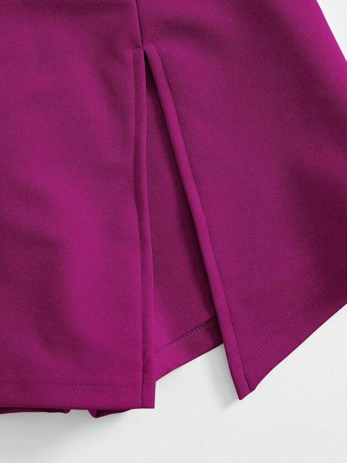 Athletic Casual Plain Asymmetrical Solid Zipper Mid Waist Slit Hem Skort for Womens