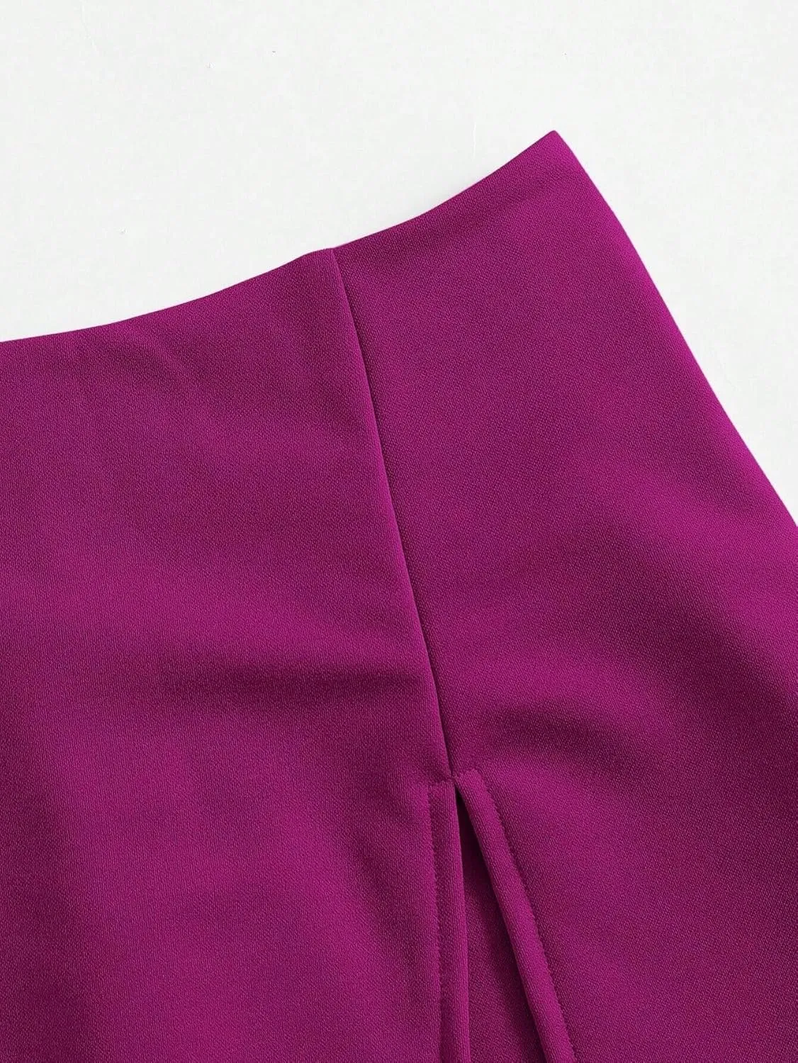Athletic Casual Plain Asymmetrical Solid Zipper Mid Waist Slit Hem Skort for Womens