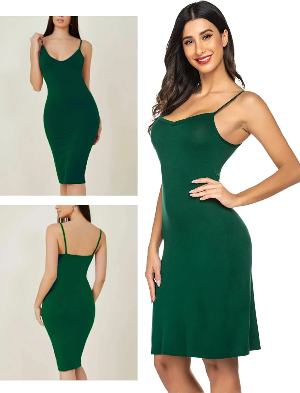 Avidlove Women Full Slips Sexy Chemise Nightgown V Neck Straight Dress Nightwear S-4XL