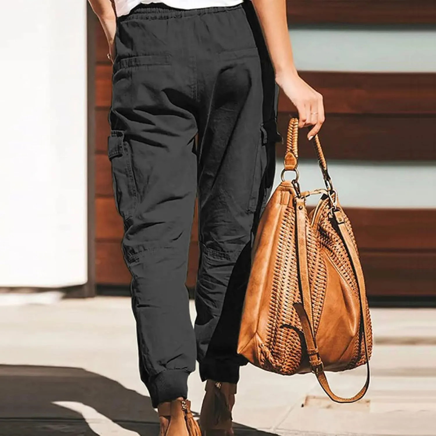 Baggy Cargo Pants Women High Waist Pants for Women Loose Wide Leg Trousers Y2k Streetwear with Pockets