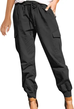 Baggy Cargo Pants Women High Waist Pants for Women Loose Wide Leg Trousers Y2k Streetwear with Pockets