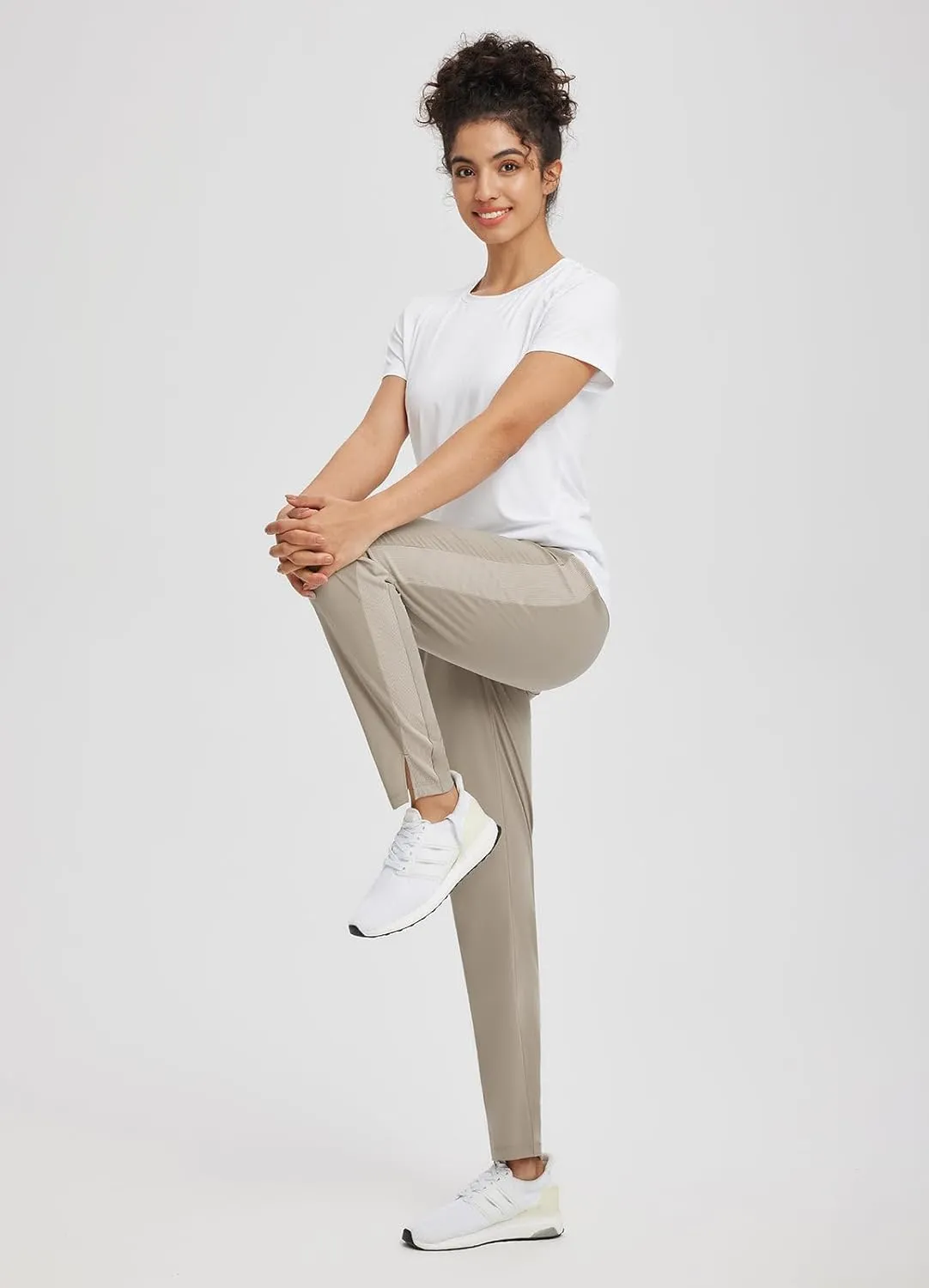 baleaf Women's Pants with Zipper Pockets Stretch Golf Pants High Waist Travel Athletic Work Casual UPF50 