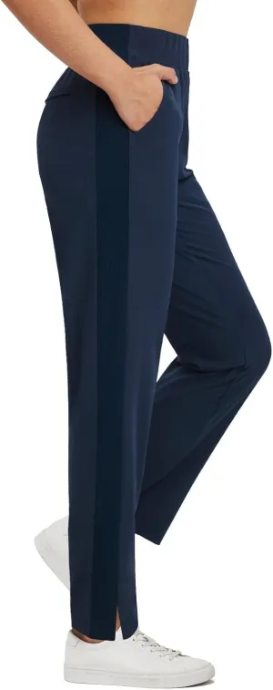 baleaf Women's Pants with Zipper Pockets Stretch Golf Pants High Waist Travel Athletic Work Casual UPF50 