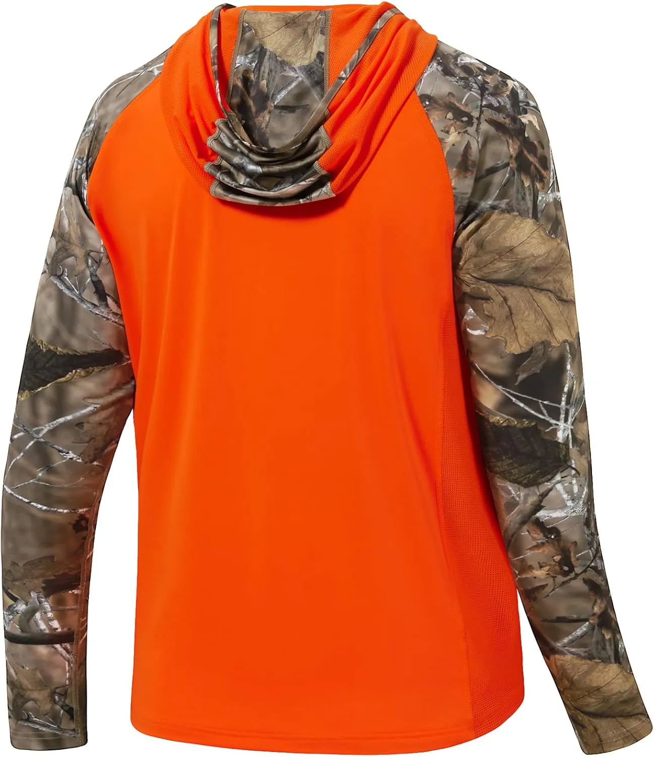 BASSDASH Mens UPF 50 Performance Fishing Shirt Cooling Hoodie Camo Long Sleeve FS17M