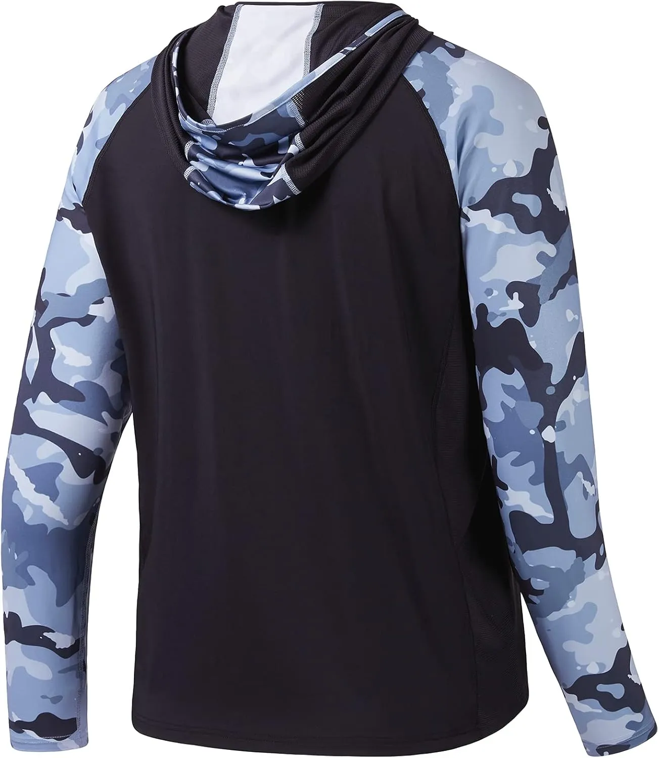 BASSDASH Mens UPF 50 Performance Fishing Shirt Cooling Hoodie Camo Long Sleeve FS17M