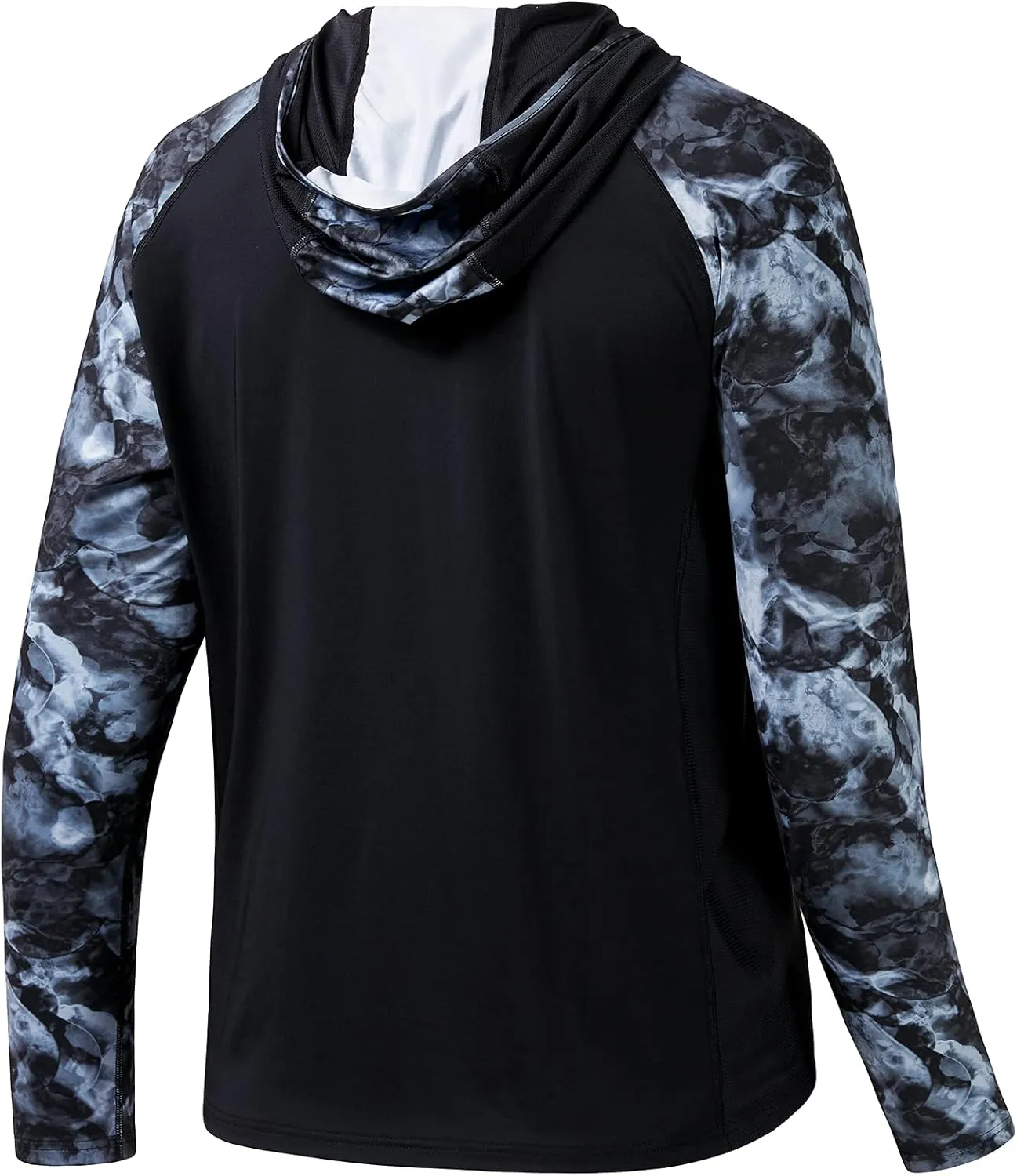 BASSDASH Mens UPF 50 Performance Fishing Shirt Cooling Hoodie Camo Long Sleeve FS17M
