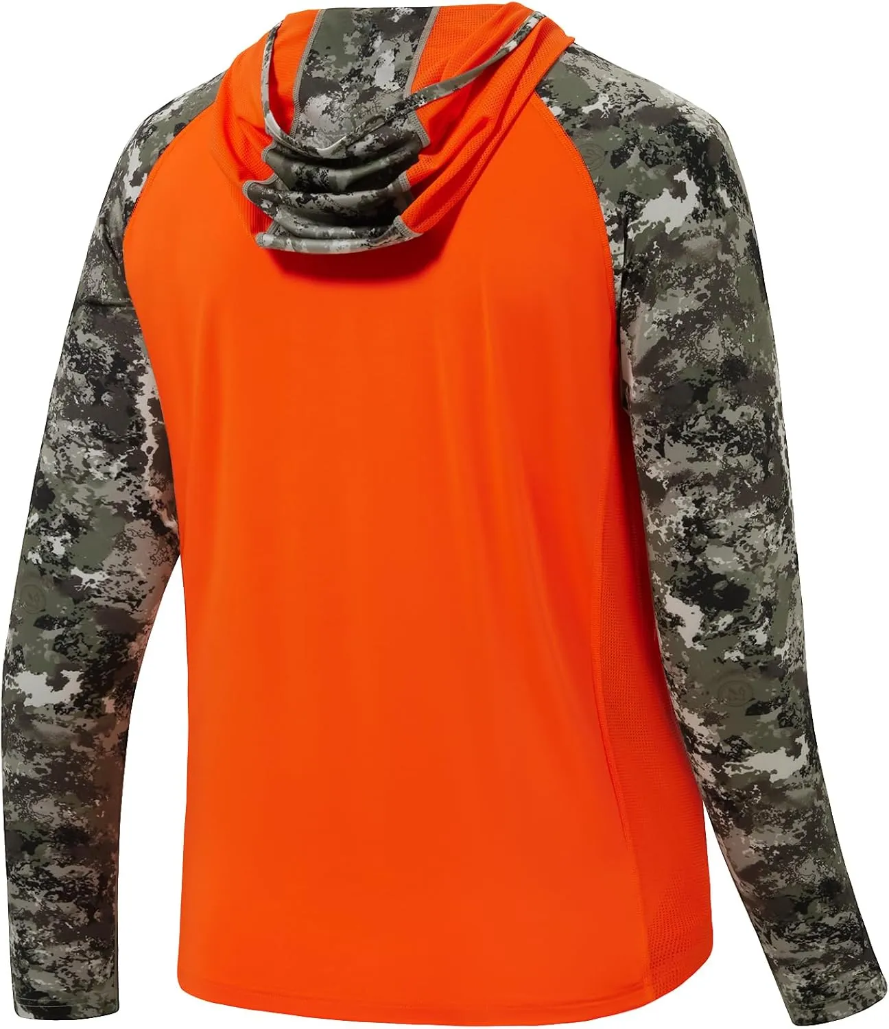 BASSDASH Mens UPF 50 Performance Fishing Shirt Cooling Hoodie Camo Long Sleeve FS17M