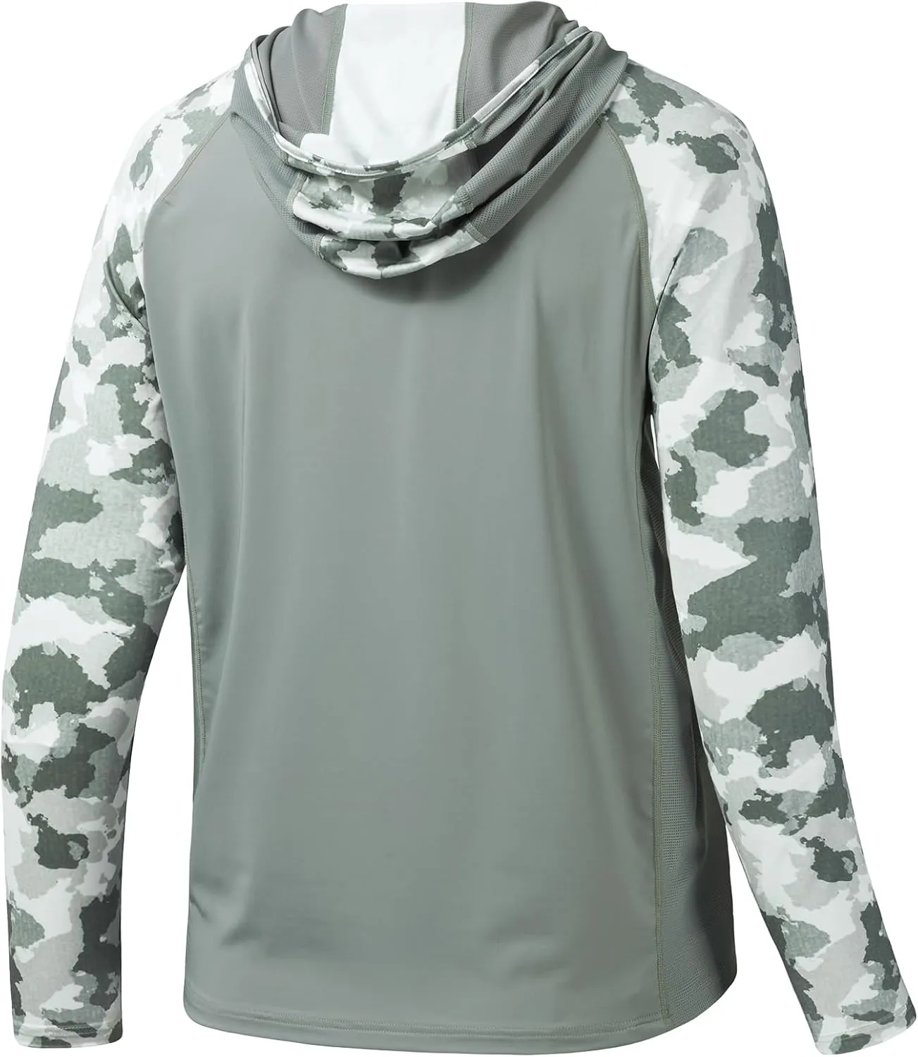 BASSDASH Mens UPF 50 Performance Fishing Shirt Cooling Hoodie Camo Long Sleeve FS17M