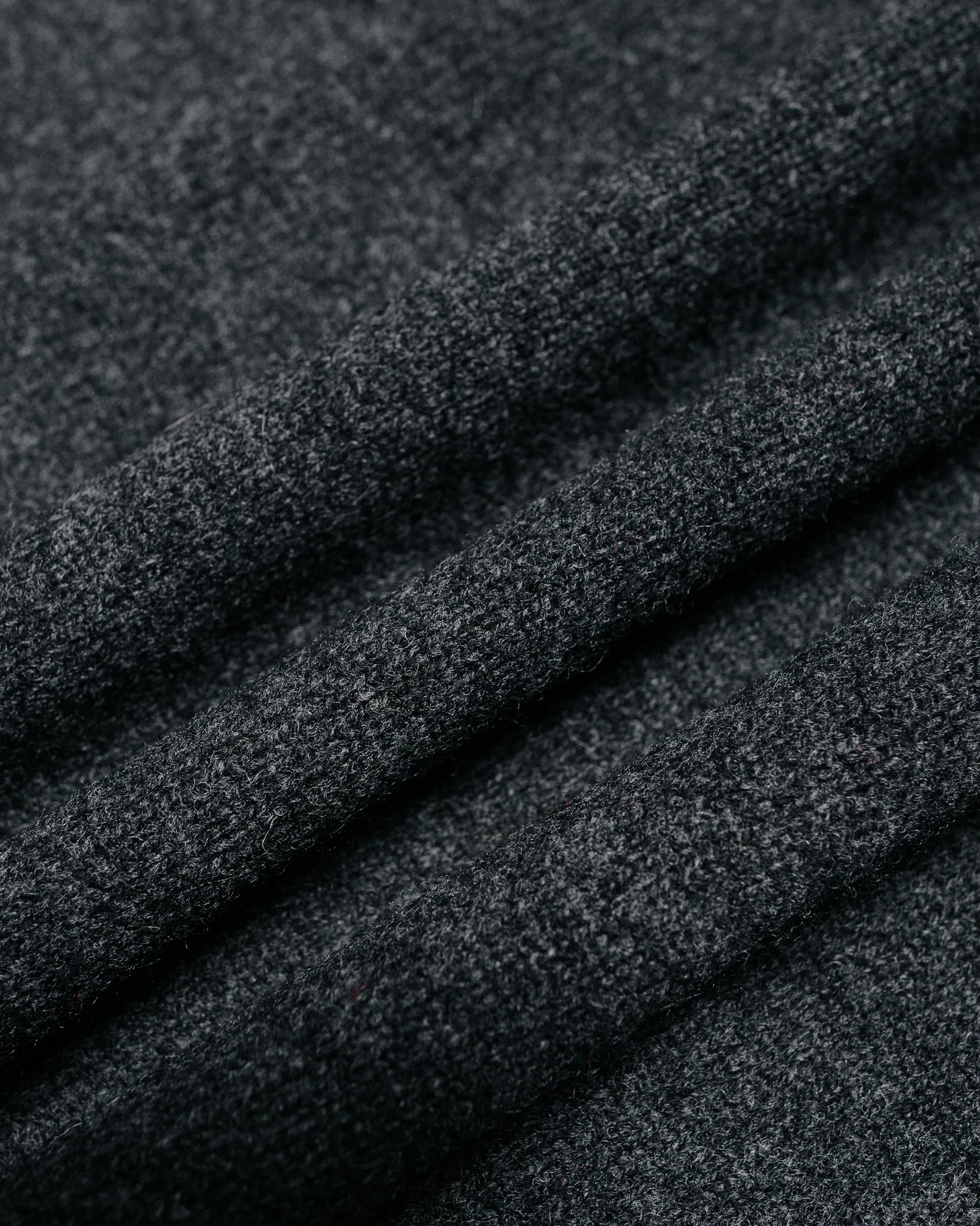 Beams Plus Knit Polo 9G Charcoal Grey