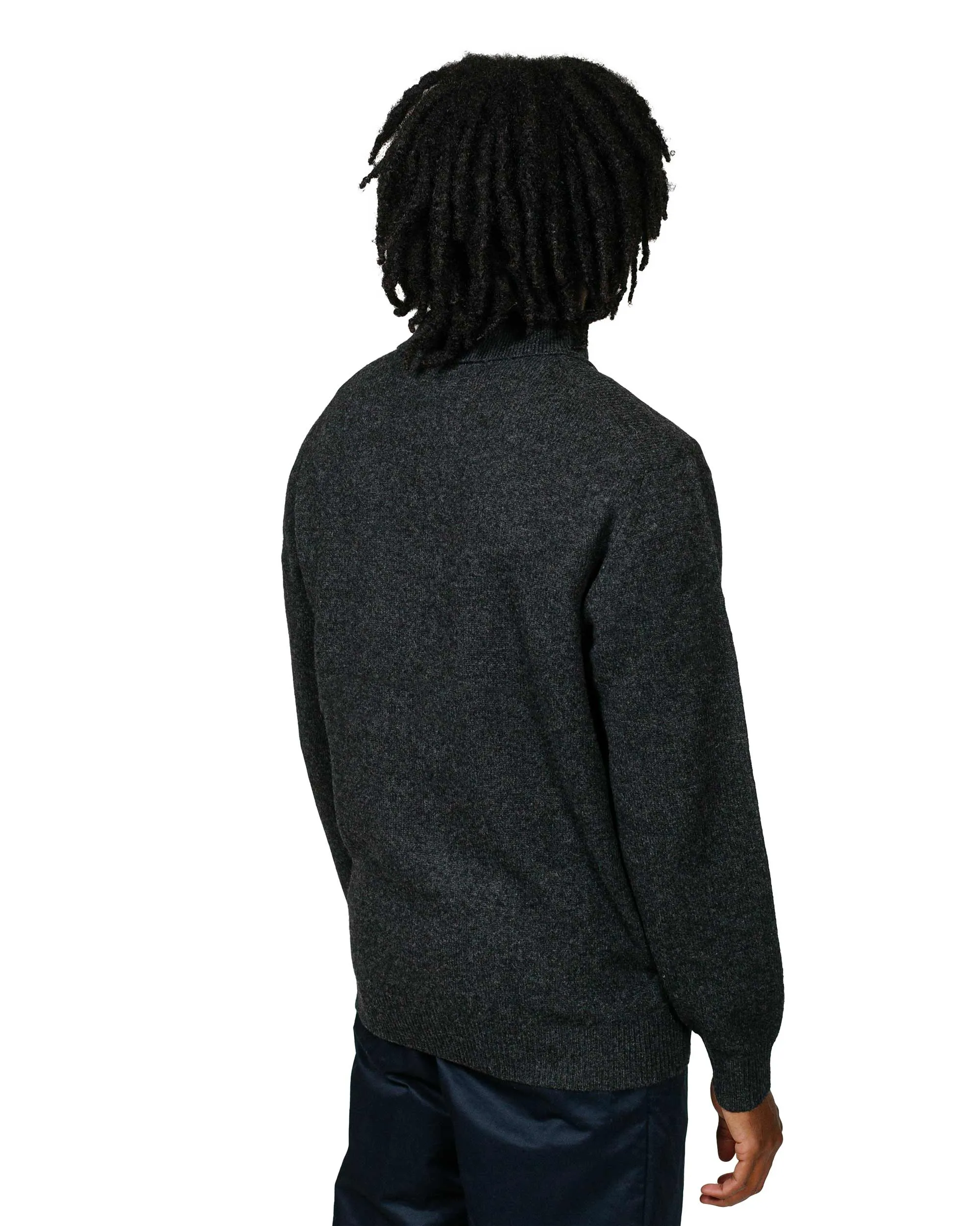 Beams Plus Knit Polo 9G Charcoal Grey