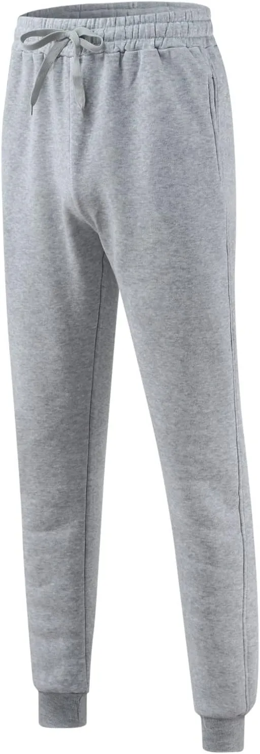 Big and Tall Sweatpants for Men Men's Heavyweight Fleece Cargo Sweatpants Elastic Waist Drawstring Athletic Trousers