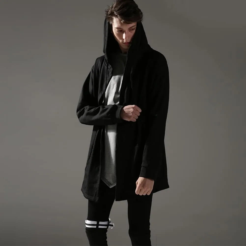 Black Wizard Hoodies Men Streetwear Cardigan Hoodie Sleeveless Coat Techwear