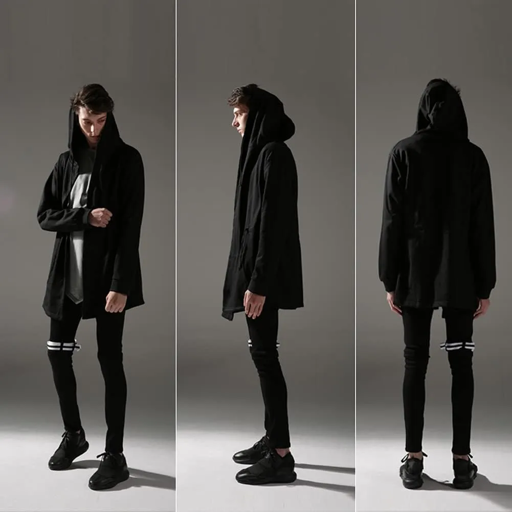 Black Wizard Hoodies Men Streetwear Cardigan Hoodie Sleeveless Coat Techwear