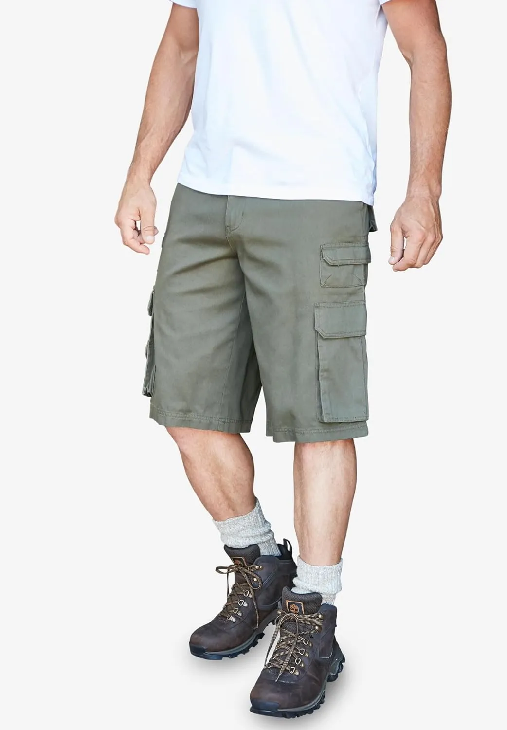 Boulder Creek by Kingsize Men's Big & Tall Ranger Stacked Cargo 12 Pocket Short