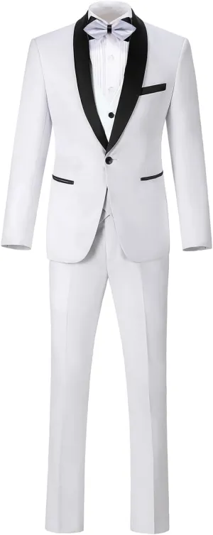 Boys Suit for Toddler Tuxedo Kids Formal Suits Set 5 Pieces Wedding Outfit