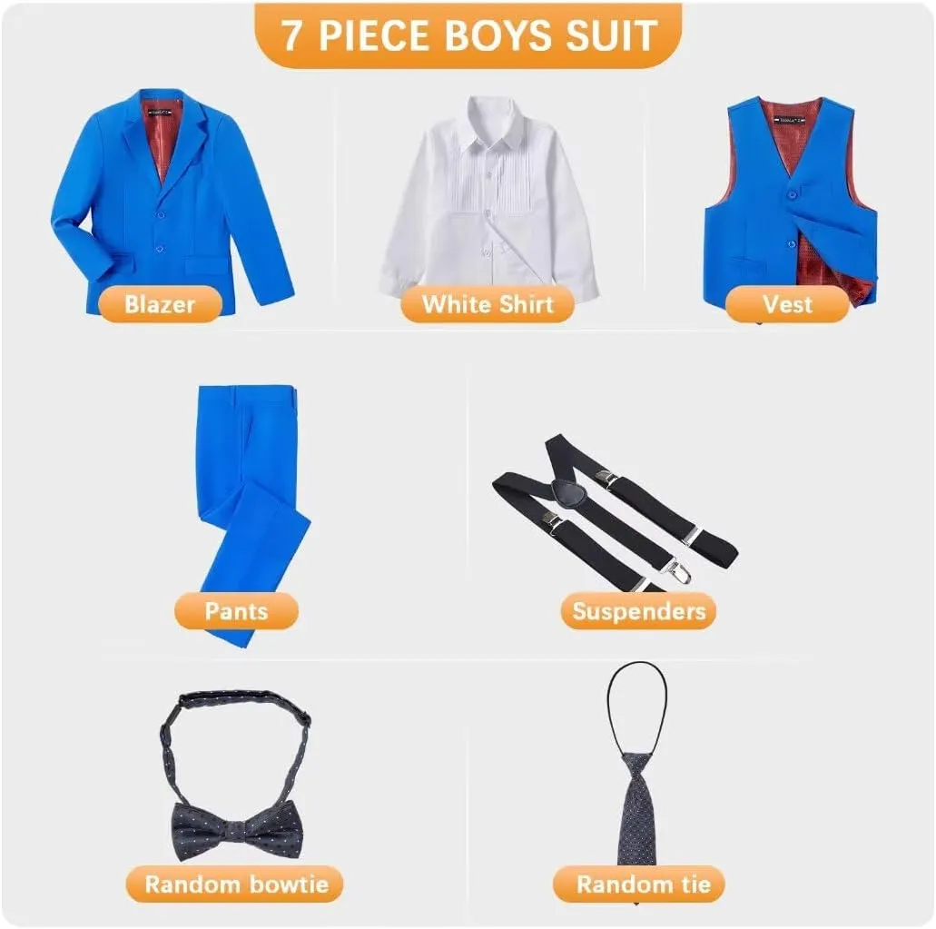 Boys Suits Toddler Formal Suit Set Kids Ring Bearer Outfit for Teen Boys Wedding Tuxedo Communion Dress Clothes