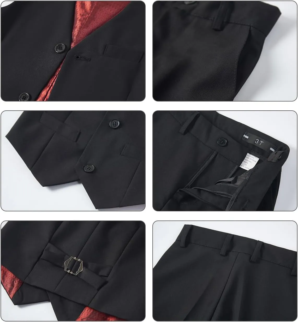 Boys Vest Set Formal Dress Suits Wedding Outfit Dresswear