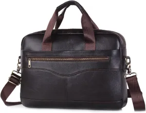 Briefcase Male Layer Cowhide Crossbody Bag Large Capacity Business Travel Handbag Multifunctional