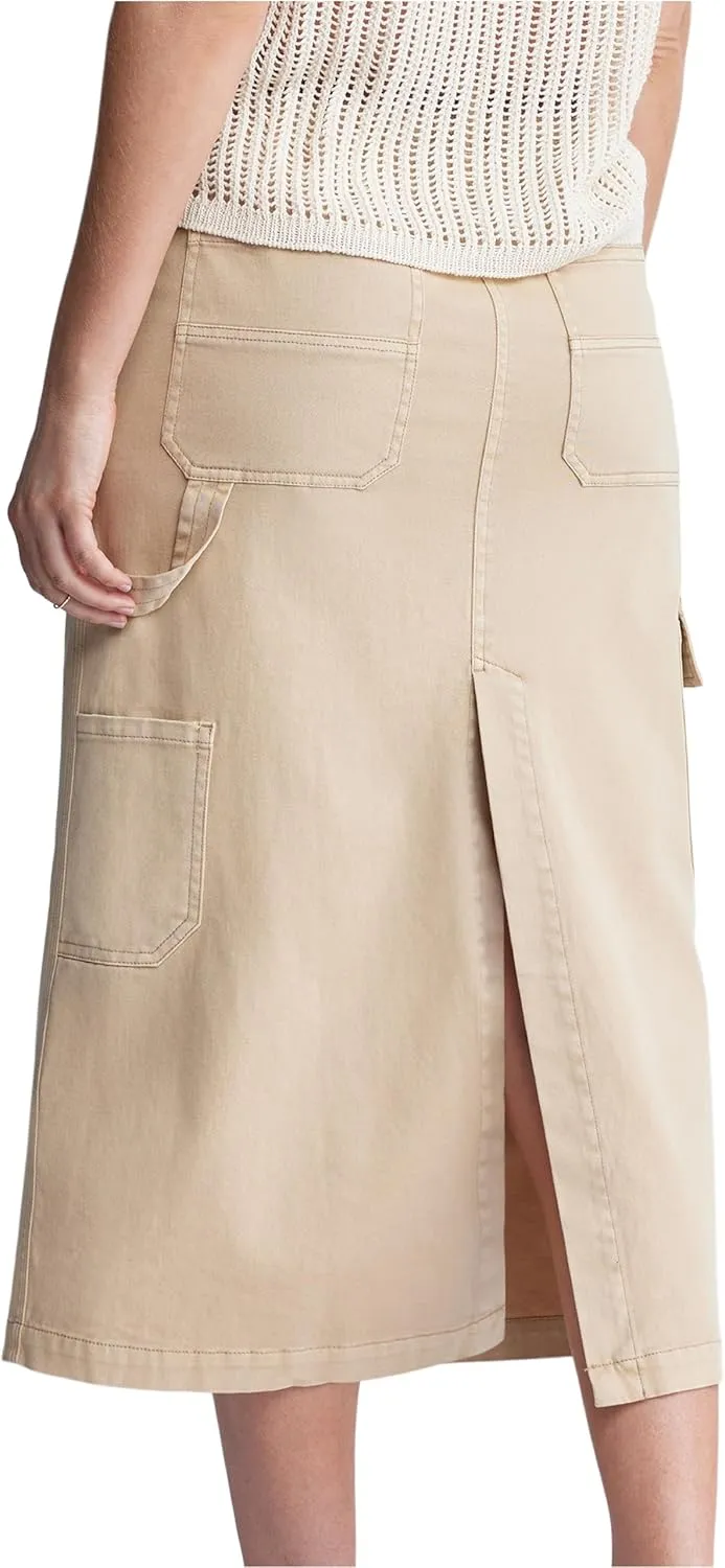 Buffalo David Bitton Women's Matilde Mid Rise Twill Maxi Cargo Skirt