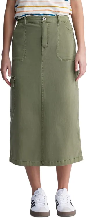 Buffalo David Bitton Women's Matilde Mid Rise Twill Maxi Cargo Skirt