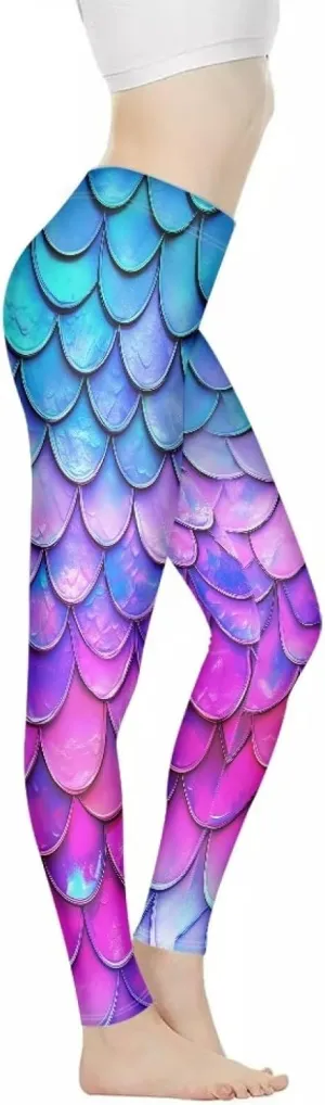 Bulopur Sunflower Workout Legging Pants Full Length, Leopard Women Tummy Control Yoga Pants, Long Leggings for Sport Running