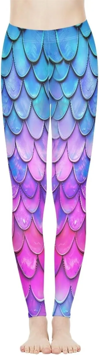 Bulopur Sunflower Workout Legging Pants Full Length, Leopard Women Tummy Control Yoga Pants, Long Leggings for Sport Running