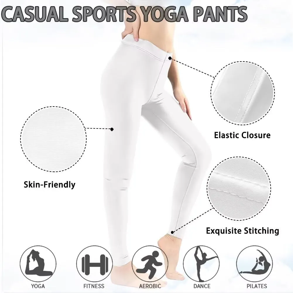 Bulopur Sunflower Workout Legging Pants Full Length, Leopard Women Tummy Control Yoga Pants, Long Leggings for Sport Running