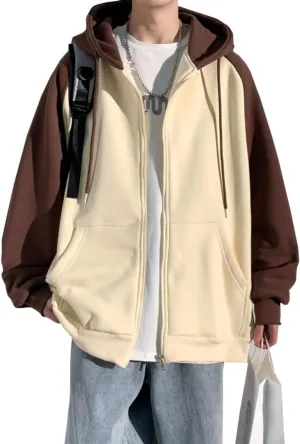 Casual Raglan Sleeve Y2k Aesthetic Zip Up Hoodie Korean Fashion Oversized Vintage Hooded Sweatshirts Fairy Grunge Clothes