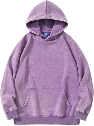 Chaos World Women Oversized Hoodies Acid Wash Pullover Vintage Hoodie Heavyweight Sweatshirt Streetwear