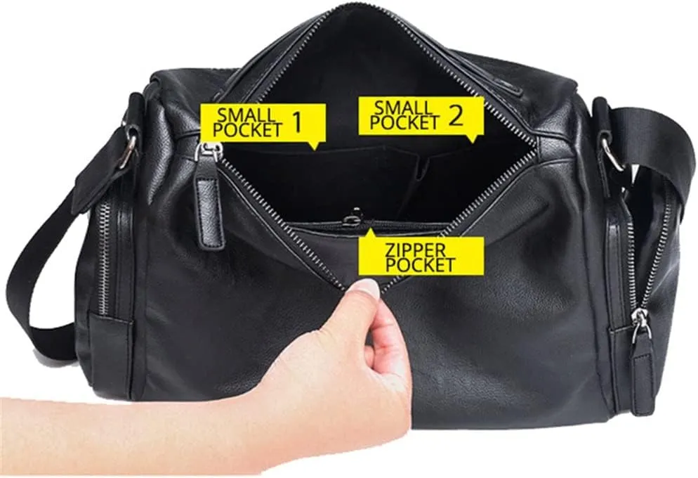 CSCDD Briefcase Business Men Shoulder Bag Leisure Men's Bag Retro Leather Shoulder Bag Crossbody Bags Men Black