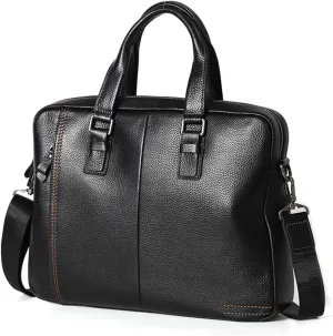 CSCDD Layer Cowhide Leather Handbag Men's Leather Briefcase Business Computer Bag Crossbody Bag