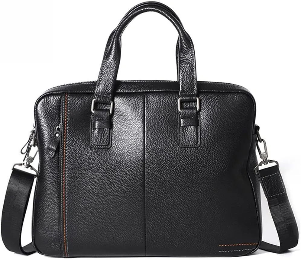 CSCDD Layer Cowhide Leather Handbag Men's Leather Briefcase Business Computer Bag Crossbody Bag