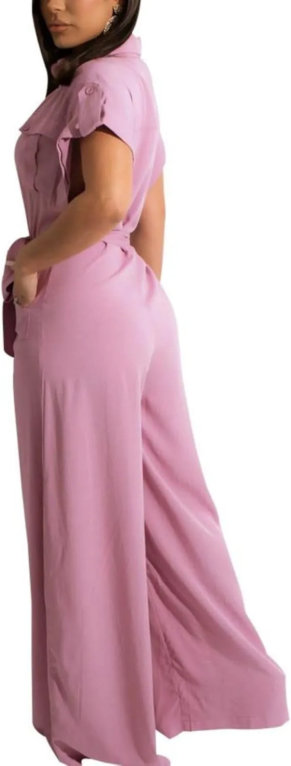 DinyIn Women's Elegant Off Shoulder Long Pants Sexy Bodycon Wide Leg Jumpsuits Club Rompers