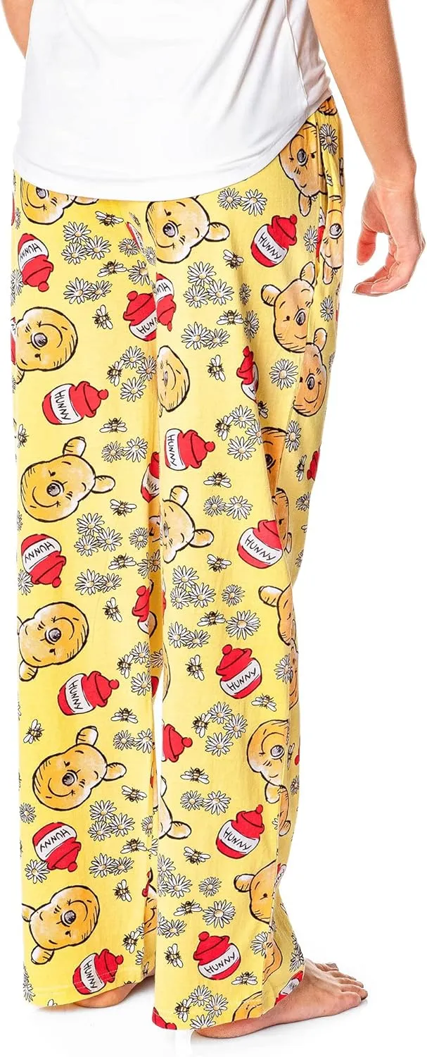 Disney Women's Winnie The Pooh and Hunny Sketch Toss Print Loungewear Pajama Pants