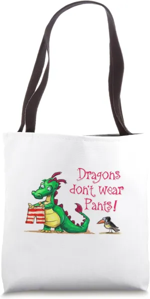 Dragons Don't Wear Pants Book Tote Bag