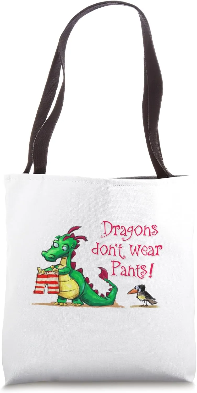 Dragons Don't Wear Pants Book Tote Bag