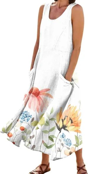 Dresses for Women 2024 Sleeveless Maxi Dress Short Sundresses for Women Casual Dresses for Women 2024 Women Dresses
