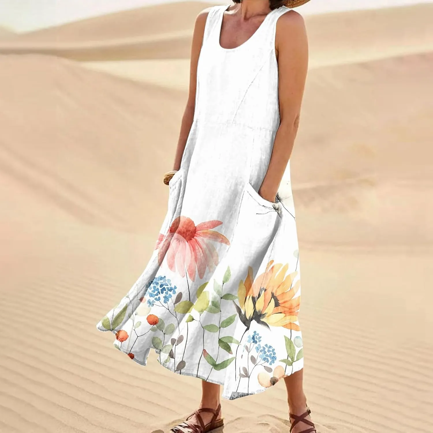 Dresses for Women 2024 Sleeveless Maxi Dress Short Sundresses for Women Casual Dresses for Women 2024 Women Dresses