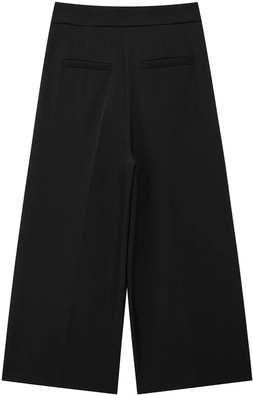 Dressy Loose Fit Pants for Women High Waist Work Office Palazzo Pants Summer Casual Wide Leg Trousers with Pockets